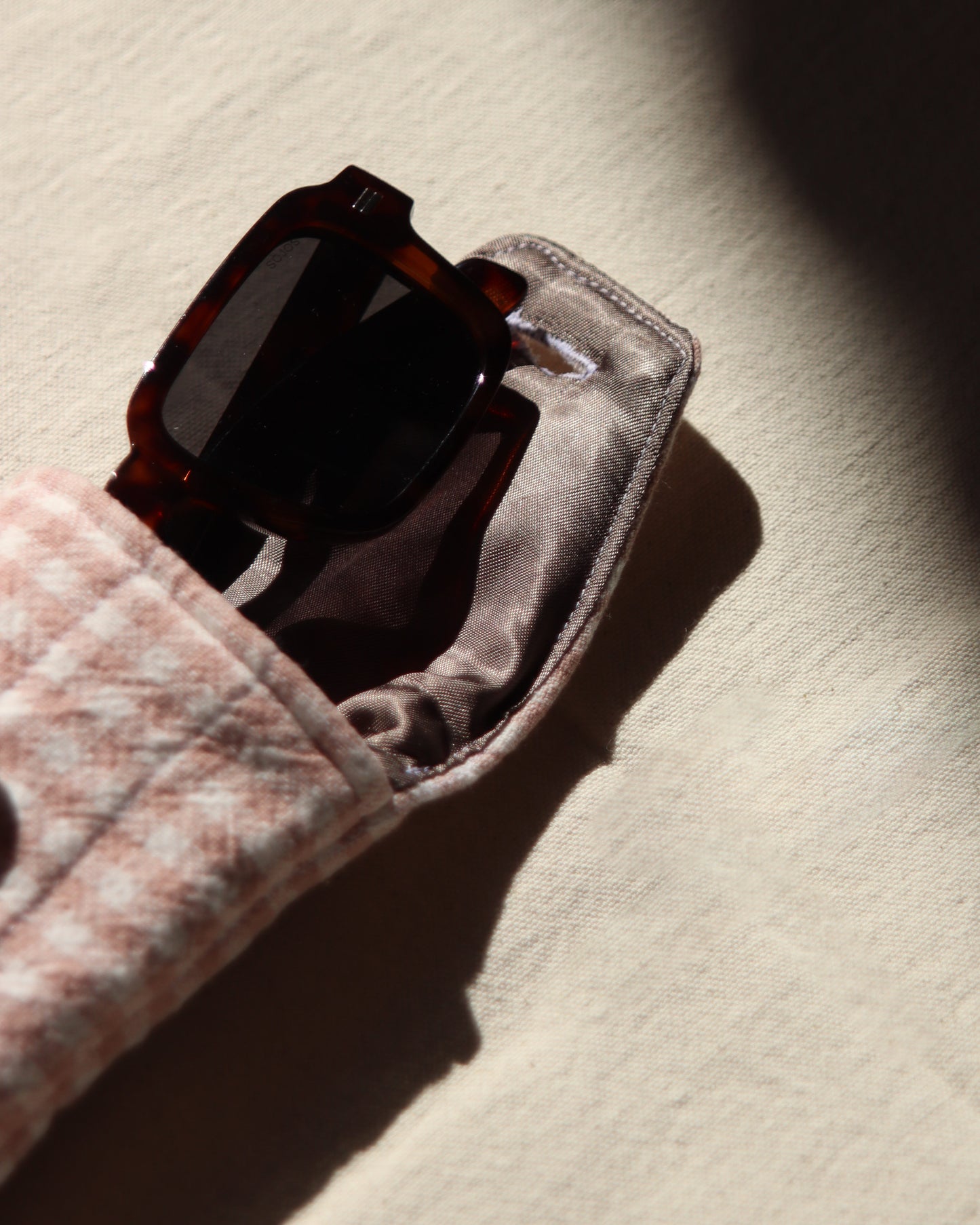 Quilted Sunglass Pouch