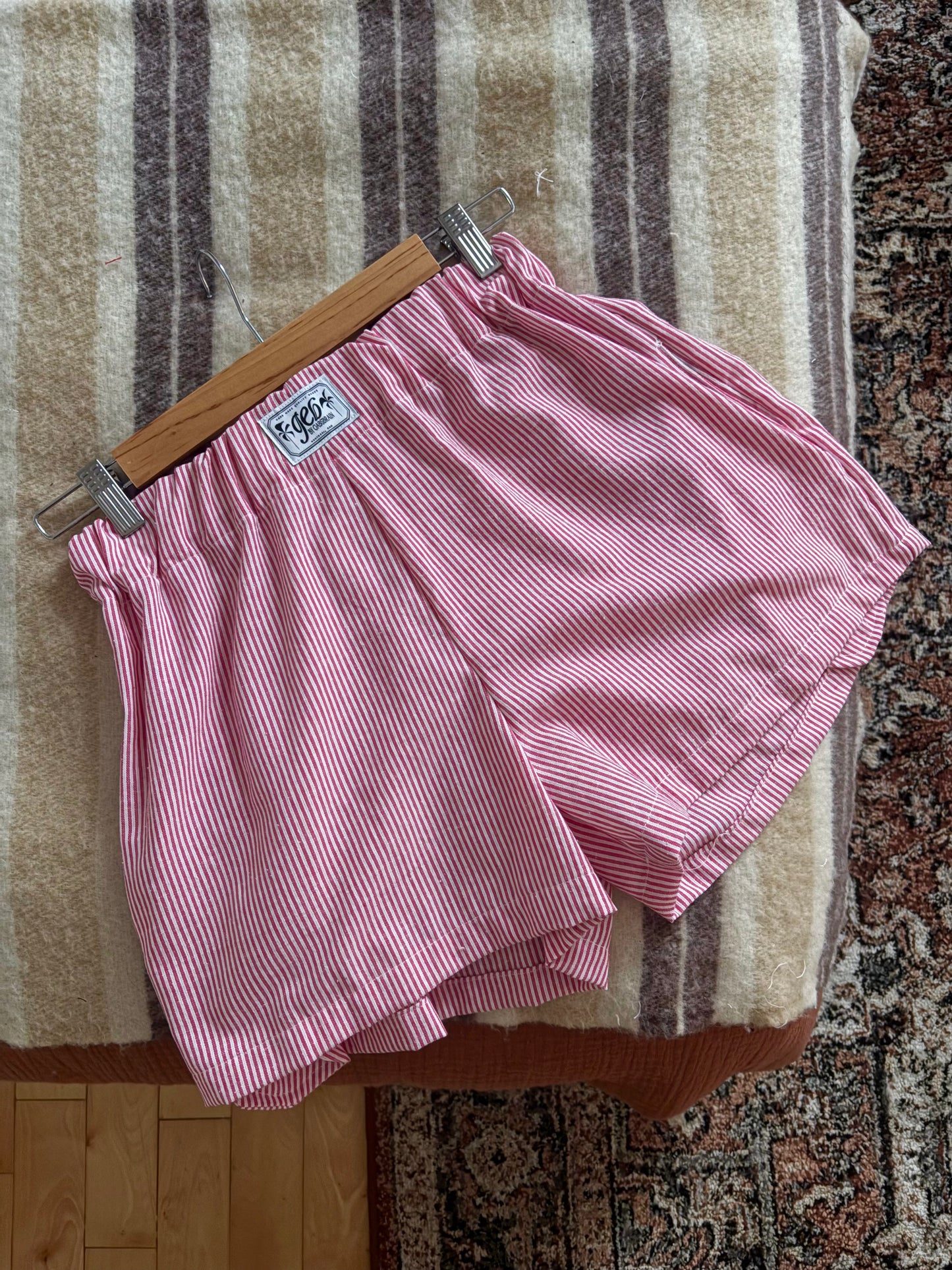 100% Organic Cotton Stripped Shorts